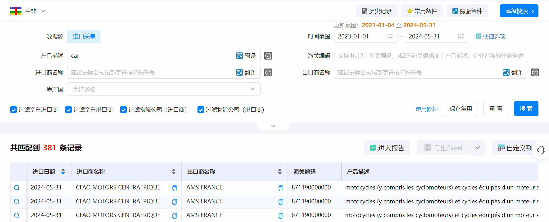 中非海关数据,海关数据,凯发K8海关数据